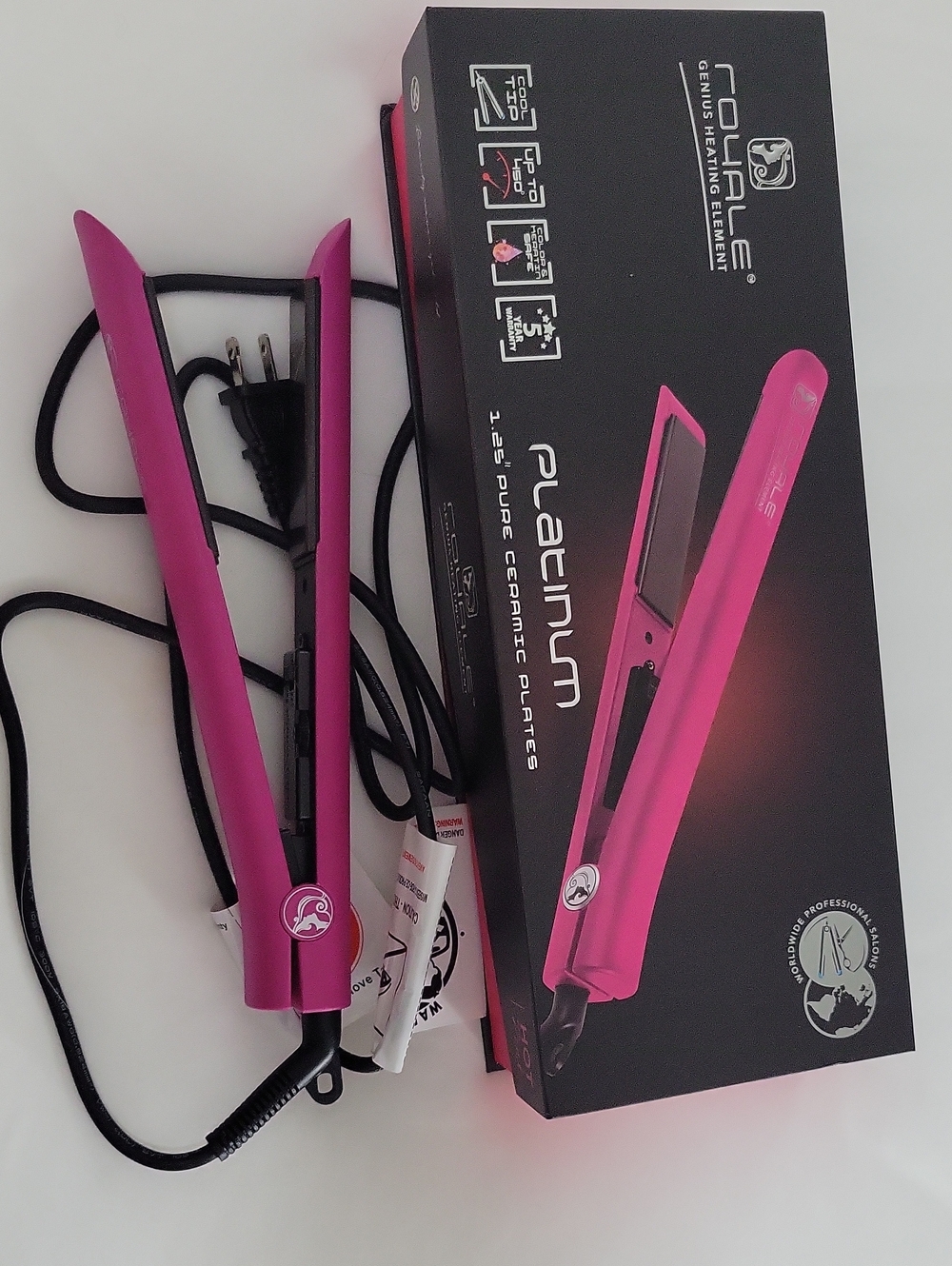 Royale Pink Platinum Ceramic Hair Straightener